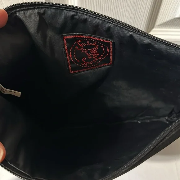 Falchi Sport black satin large clutch pouch - Picture 8 of 8